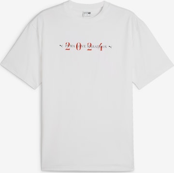 PUMA Functioneel shirt 'Love Marathon Grafik' in Wit: voorkant