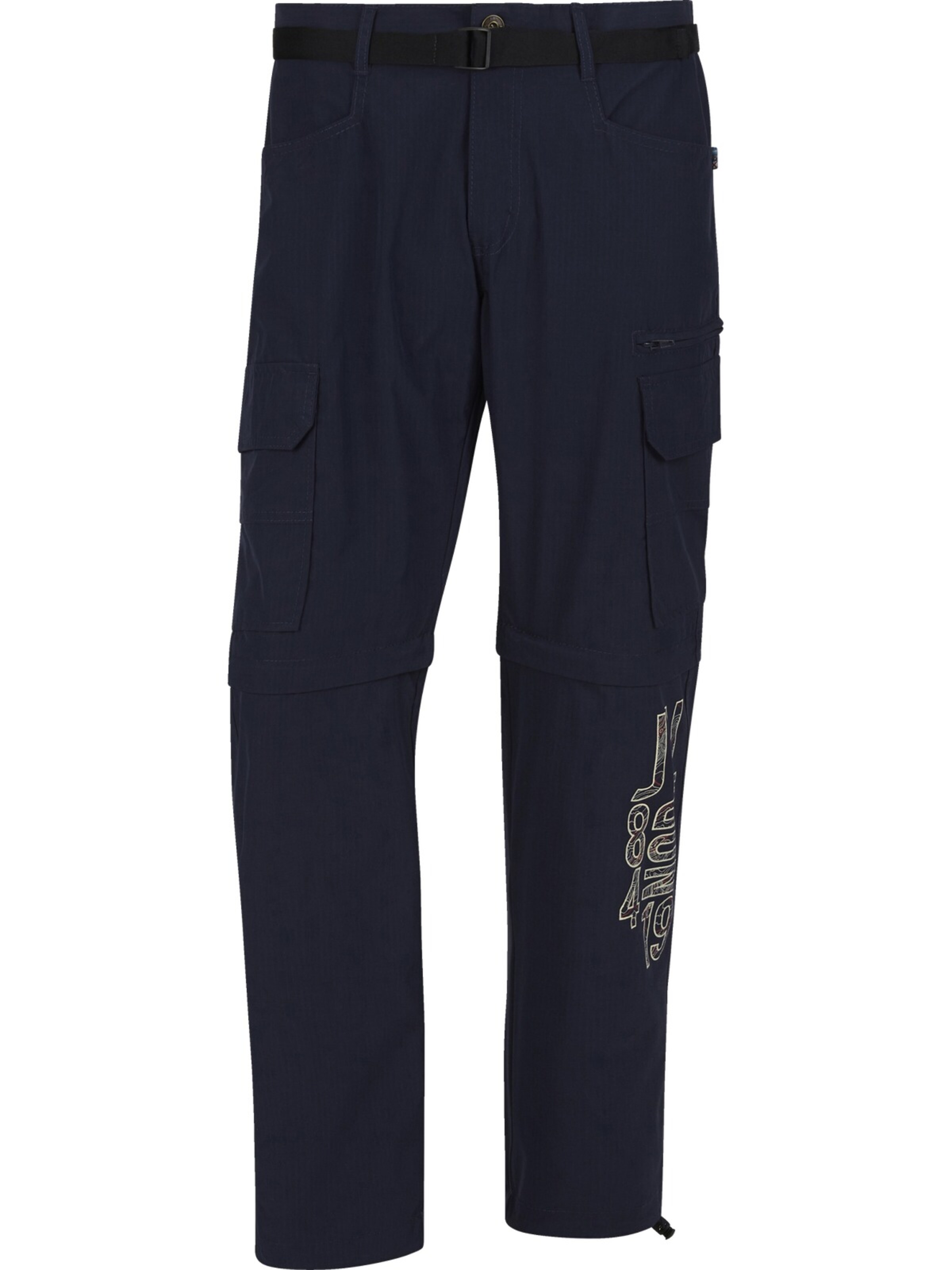 Jan Vanderstorm Loosefit Trekkinghose ' Bonke ' in Blau: Vorderseite