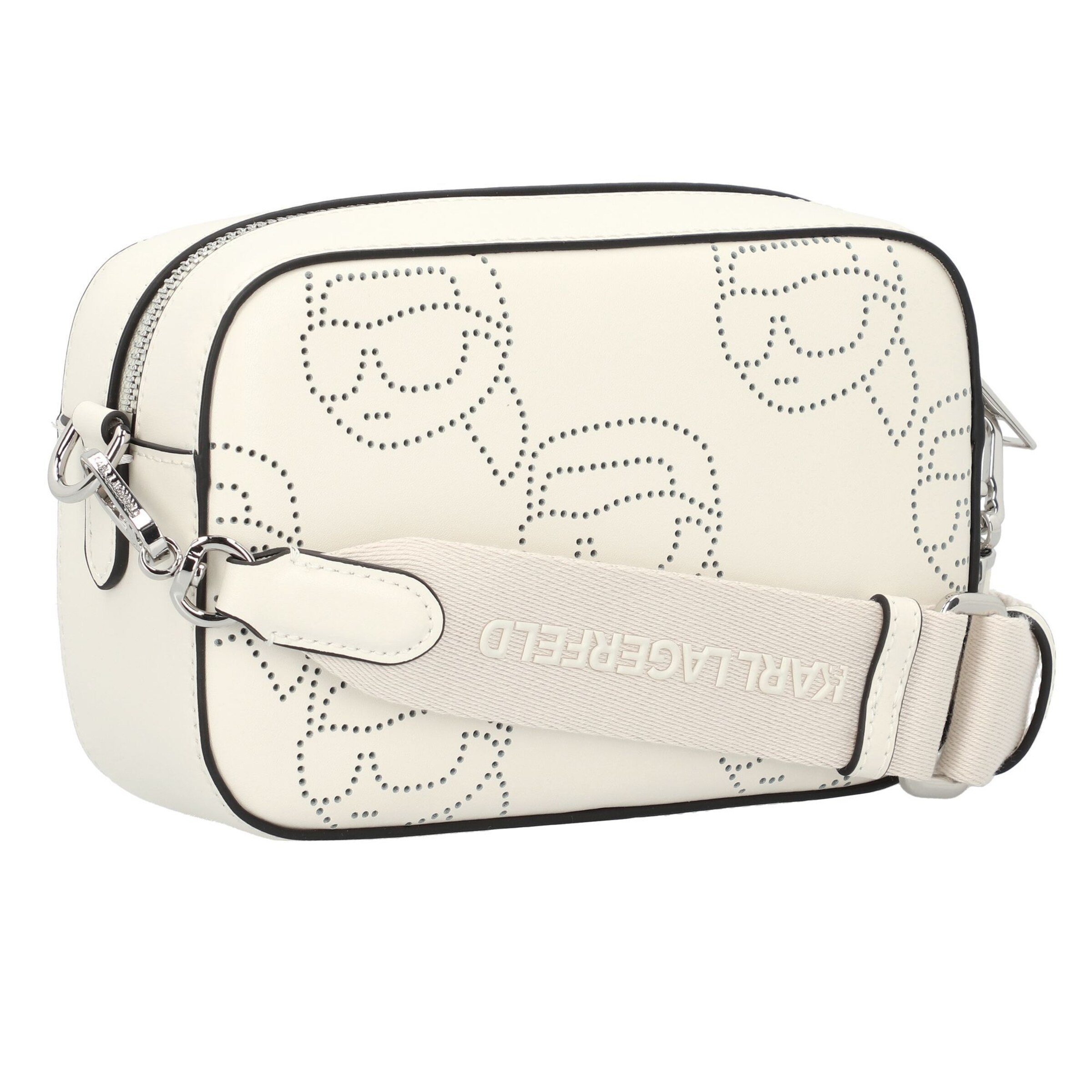 Borsa a tracolla 'Ikon' di Karl Lagerfeld in bianco