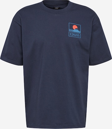 EDWIN Shirt 'Sunset On' in Blue: front