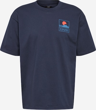 EDWIN Poloshirt 'Sunset On' in navy, Produktansicht