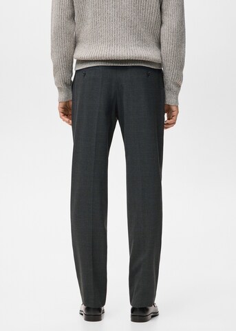 MANGO MAN Regular Pleated Pants 'Atlas' in Grey