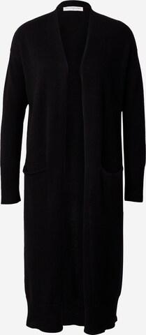 Pure Cashmere NYC Knit Cardigan in Black: front