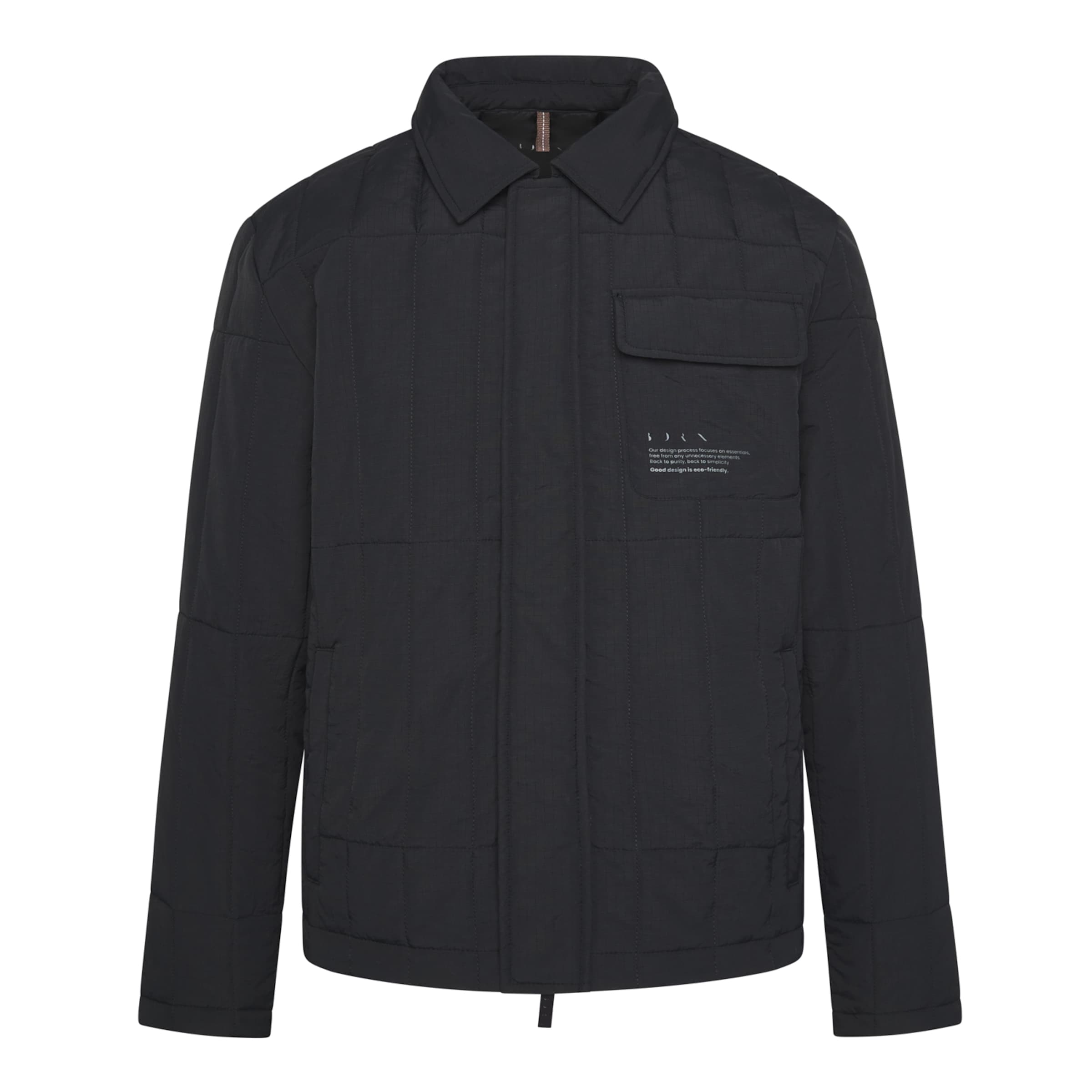 Born Athletic Jacket ' Misuri ' in Black: front