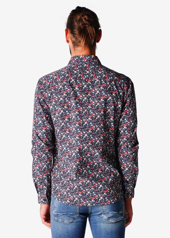 Le Temps Des Cerises Regular fit Button Up Shirt 'TRIX' in Blue