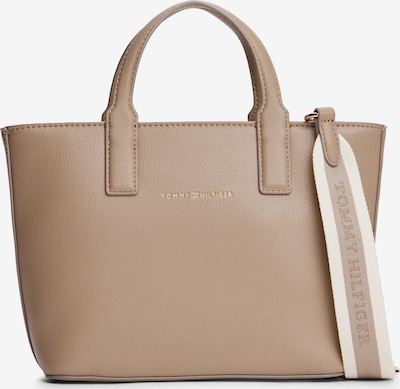 TOMMY HILFIGER Rokassomiņa, krāsa - tumši bēšs / Zelts / balts, Preces skats