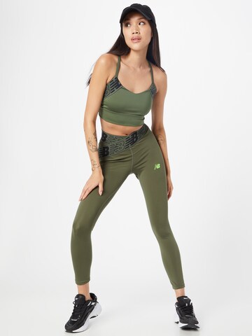 new balance Skinny Sportovní kalhoty – zelená