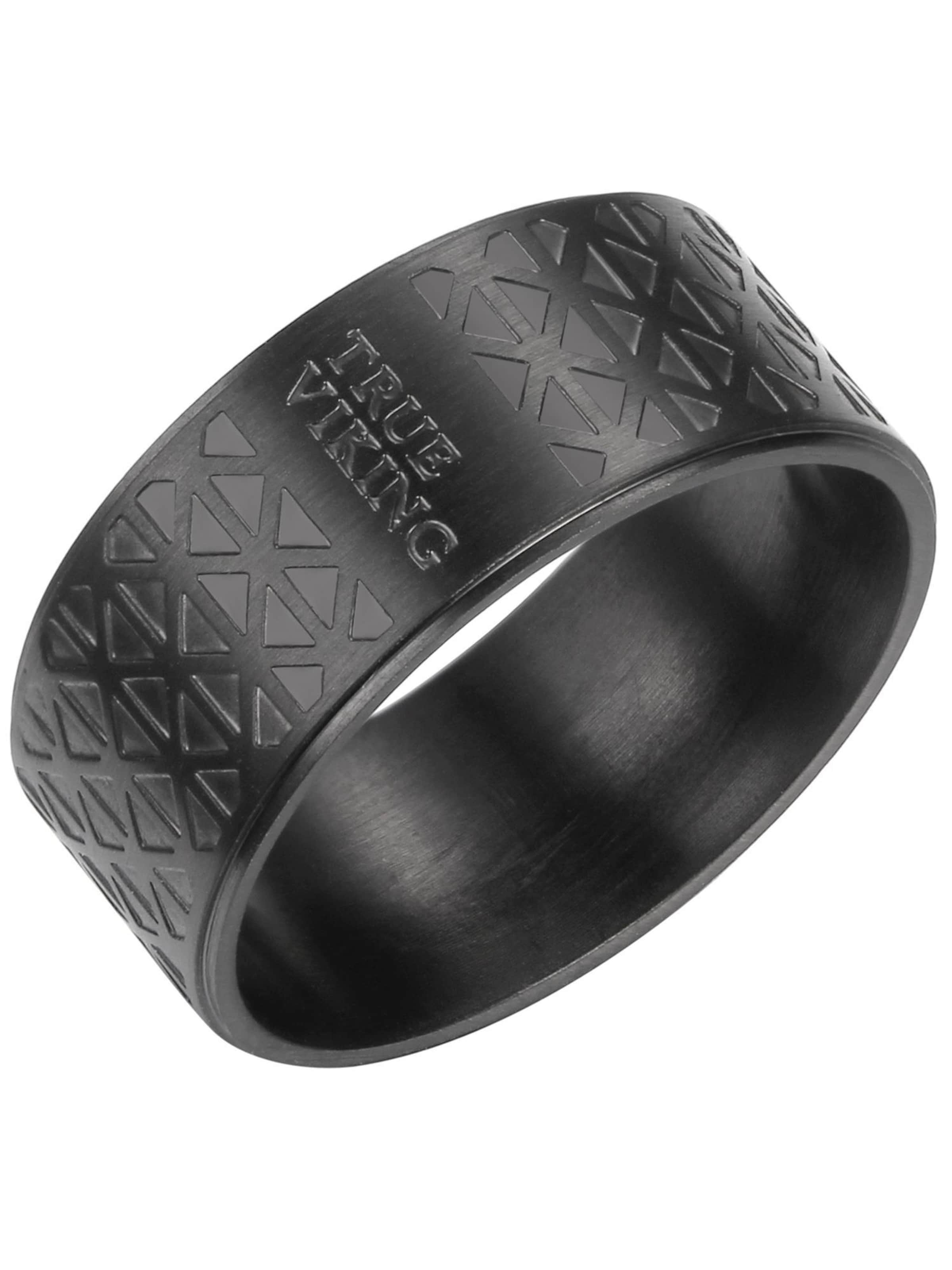 Anello di True Rebels in nero: frontale