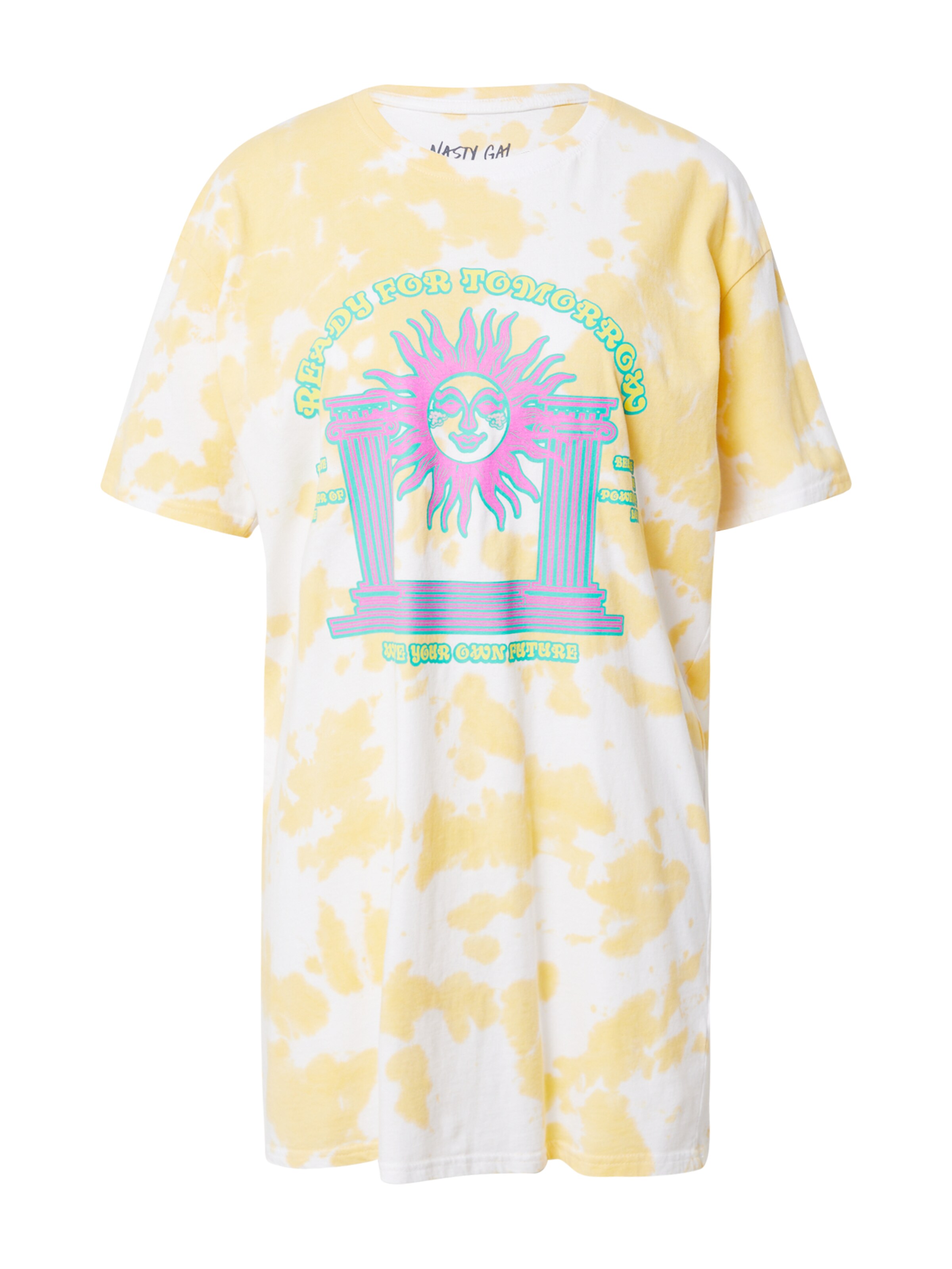 Nasty Gal Šaty - nefritová / fialová / svetlooranžová / biela, Produkt