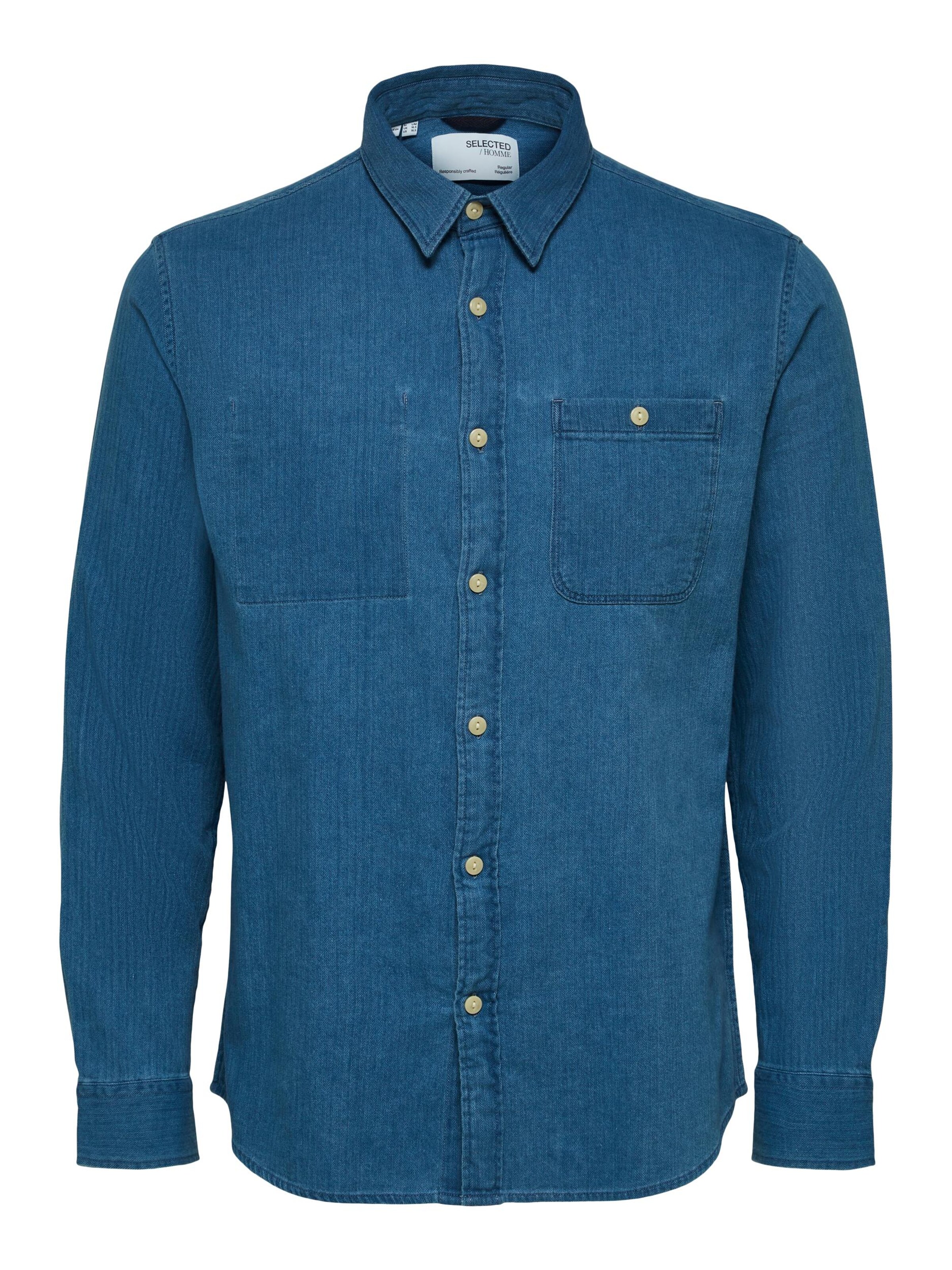 Camicie da uomo Abbigliamento SELECTED HOMME Camicia in Blu 