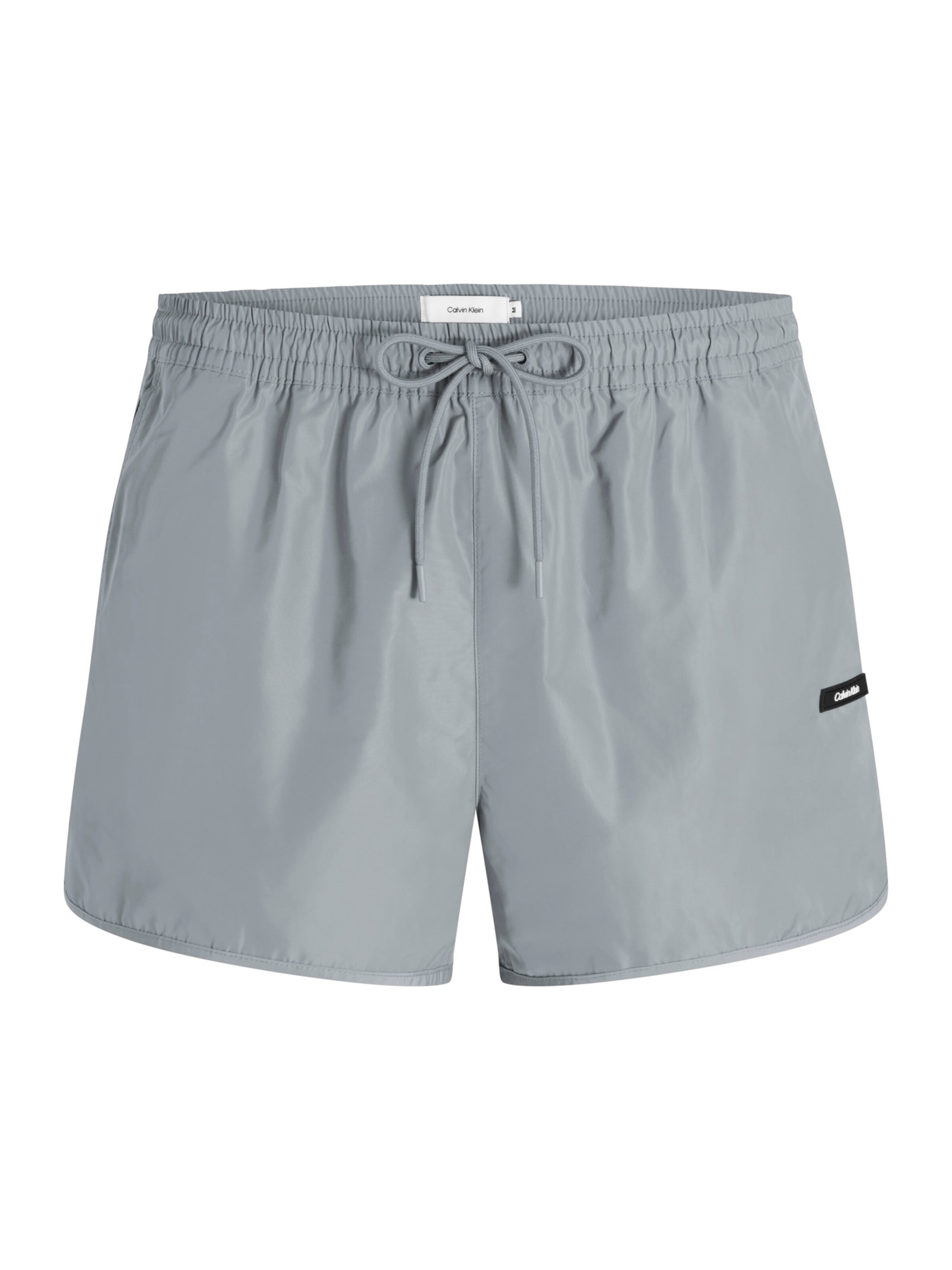 Calvin Klein Swimwear Шорти за плуване 'RUNNER' в сиво: отпред