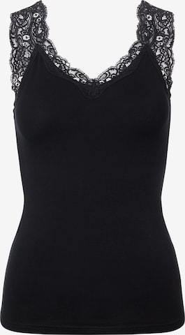 PIECES Top 'Barbera' in Black: front