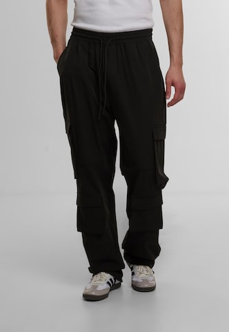 2Y Studios Loose fit Cargo Pants 'Oris' in Black: front