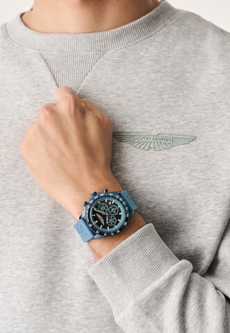 Aston Martin Analoguhr ' SPT ' in Blau