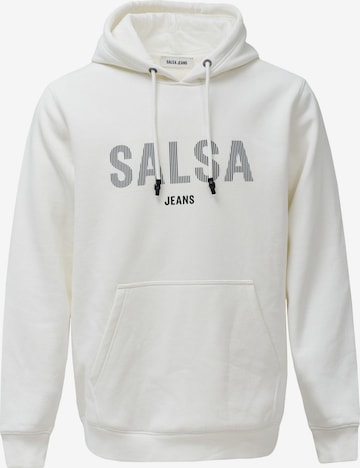 Salsa Jeans Sweatshirt in Wit: voorkant