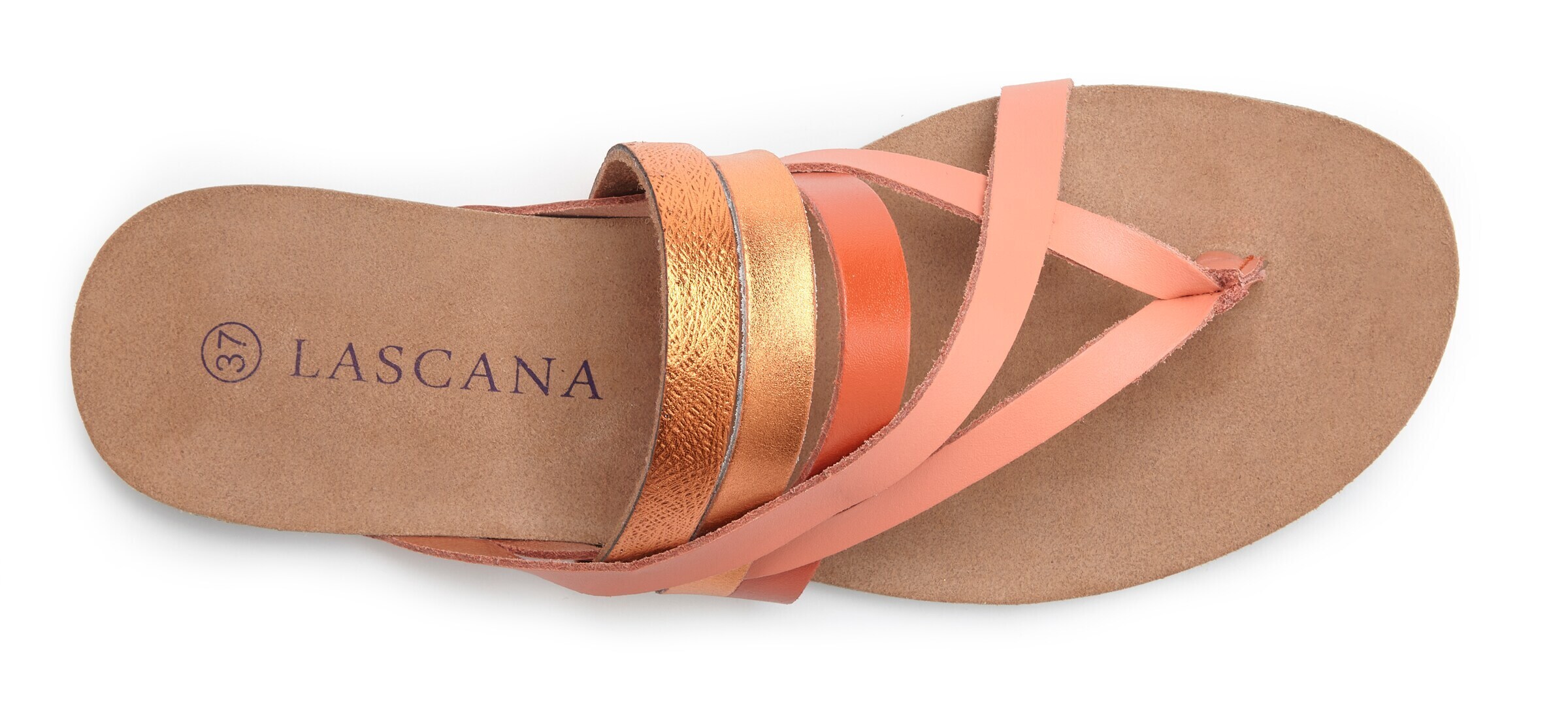 LASCANA T-bar sandals in Orange