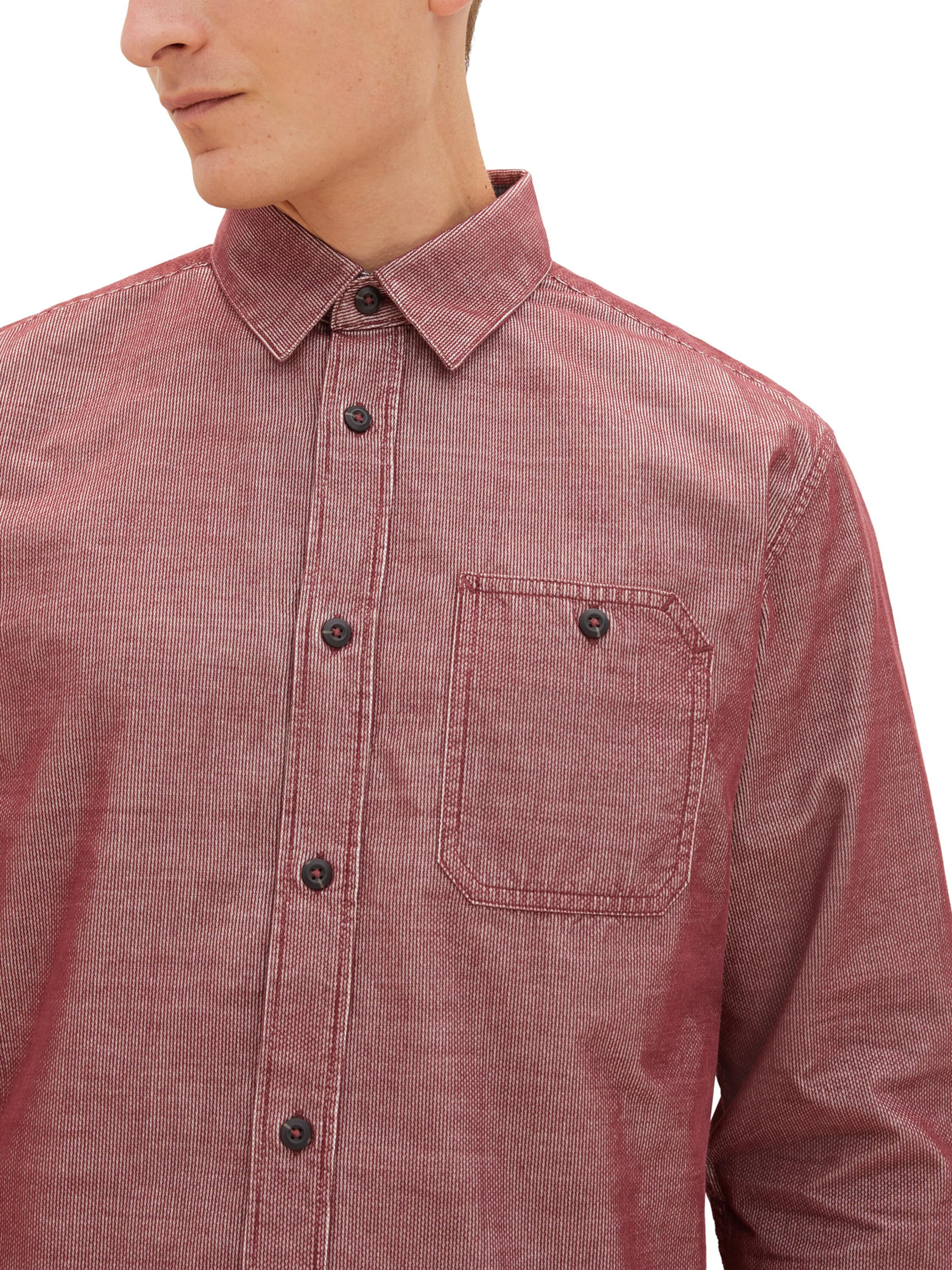 TOM TAILOR Regular Fit Hemd in Rot