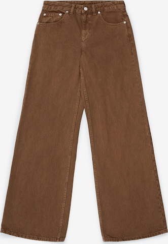 Dr. Denim Regular Jeans 'Rhue Low Wide Jeans' in Braun: Vorderseite