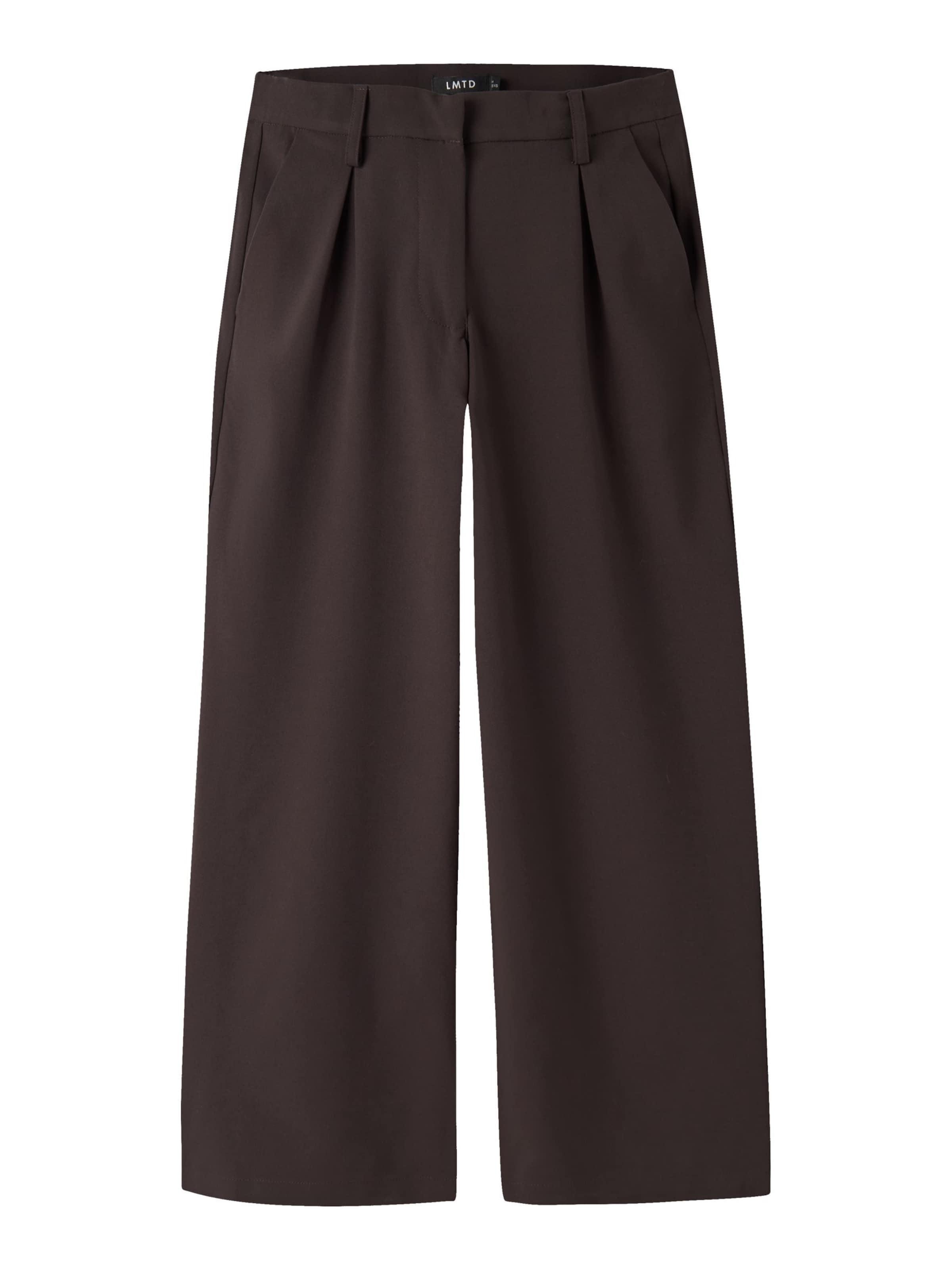 LMTD Wide leg Trousers in Brown: front