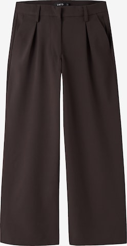 LMTD Wide leg Trousers in Brown: front