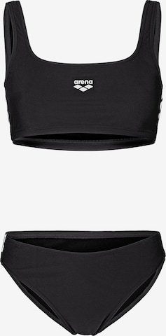 Bustier Bikini de sport 'ICONS' ARENA en noir : devant