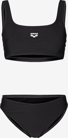 ARENA - Soutien Bustier Biquíni desportivo 'ICONS' em preto: frente