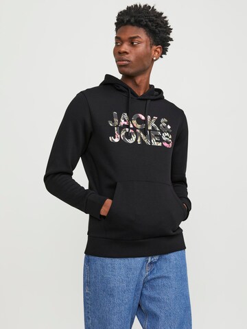 JACK & JONES كنزة رياضية 'JEFF' بلون أسود: الأمام