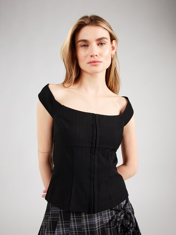 WEEKDAY - Top 'Raven' en negro: frente