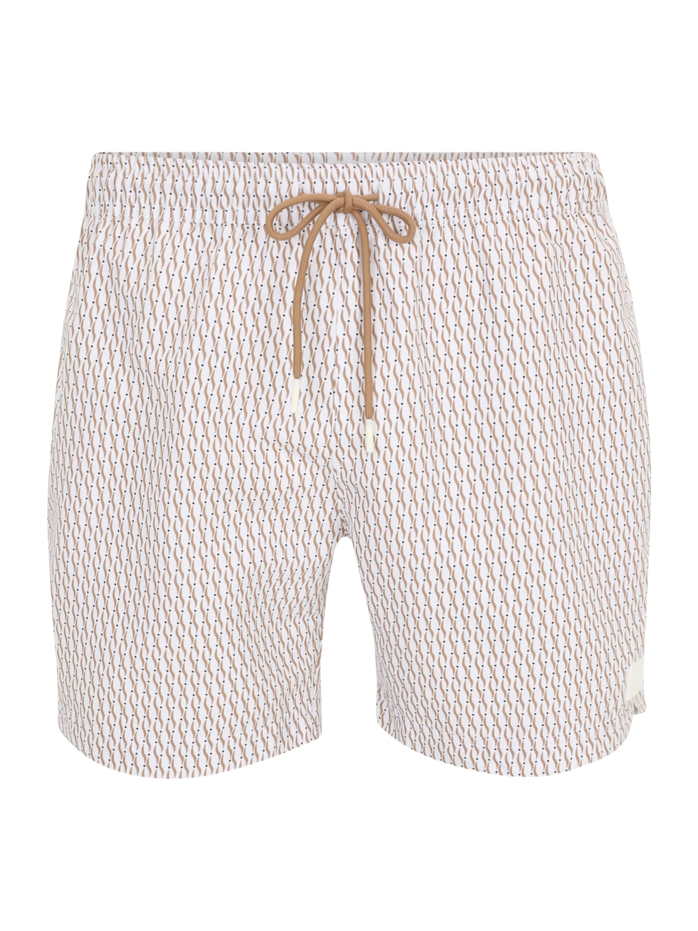 BOSS Board Shorts &#x27;Vibe&#x27; in Beige: front