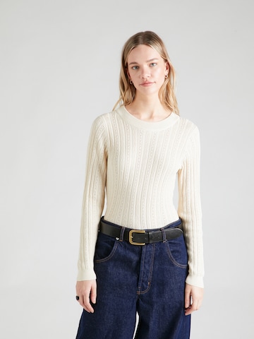 VERO MODA Trui 'MORENA' in Beige: voorkant