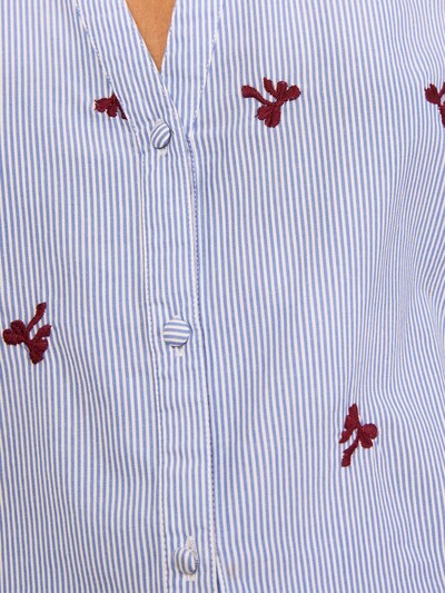 love & roses Bluse in S in hellblau / bordeaux, Produktansicht
