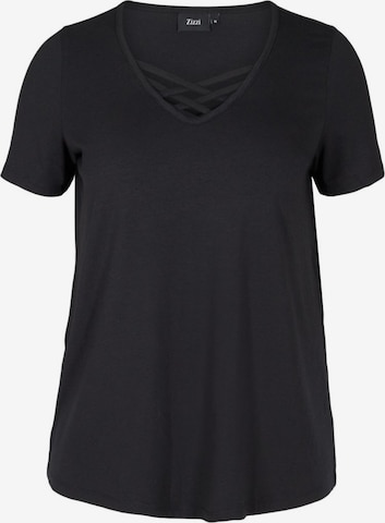 Zizzi - Camisa 'Eriley' em preto: frente