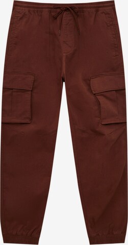 Pull&BearCargo hlače - smeđa boja: prednji dio