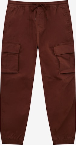 Pantalon cargo Pull&Bear en marron : devant
