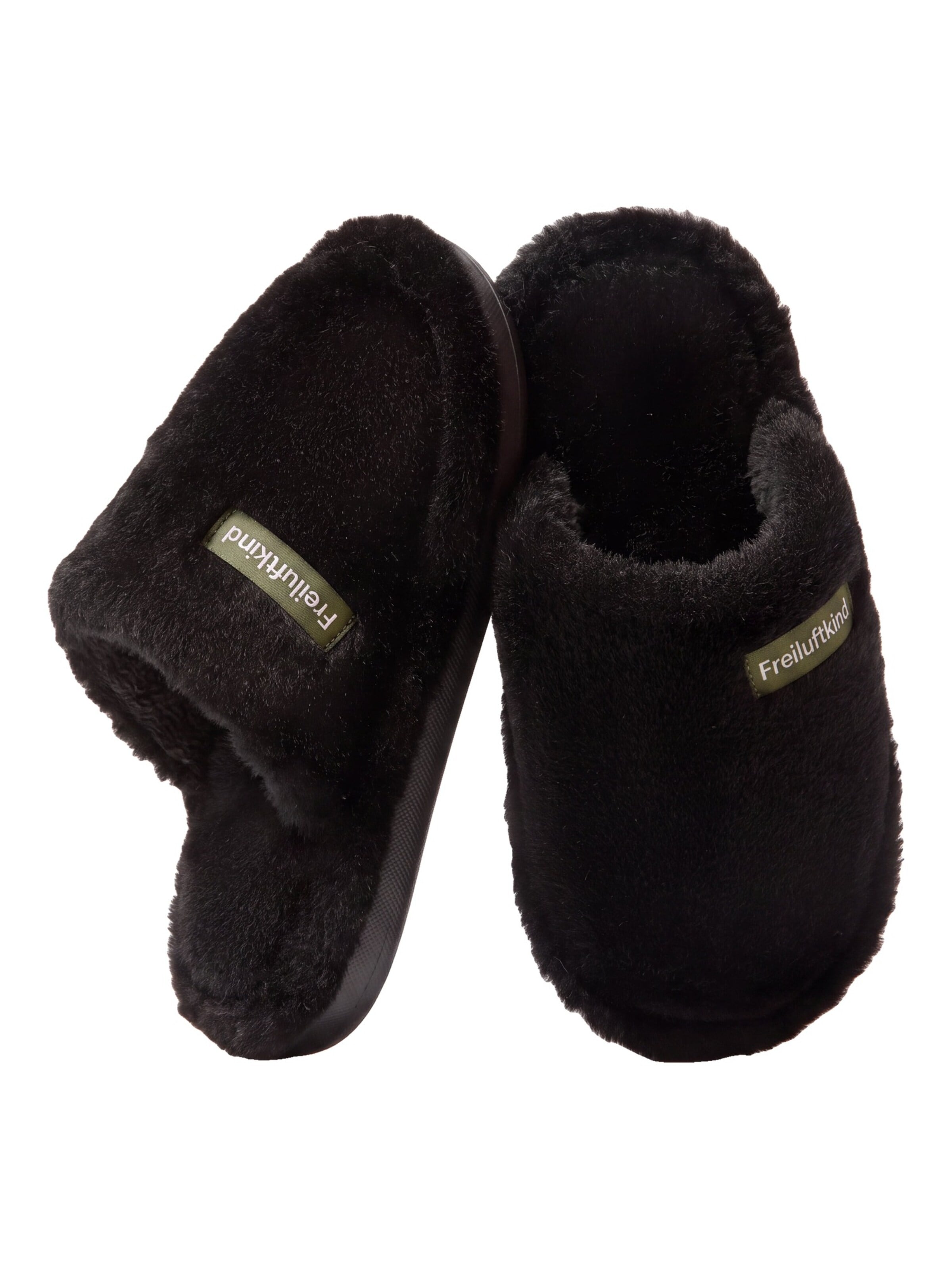 Freiluftkind Slippers 'Homie' in Black: front