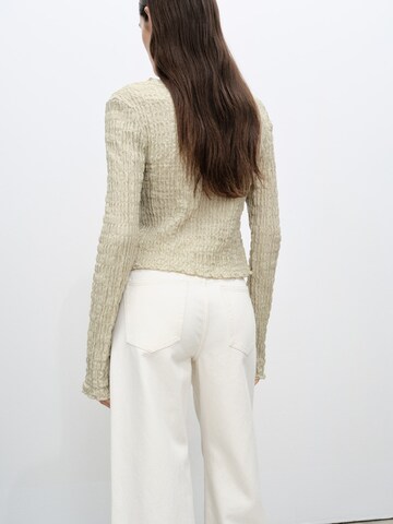 MANGO Gebreid vest 'MAY' in Grijs