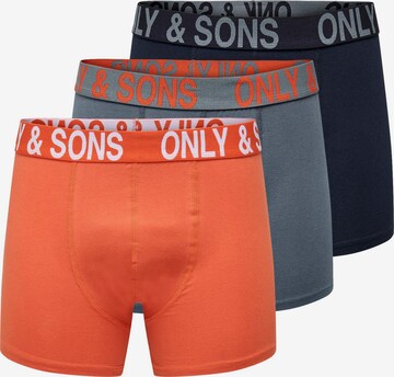 Only & Sons Boxer shorts in Blue: front