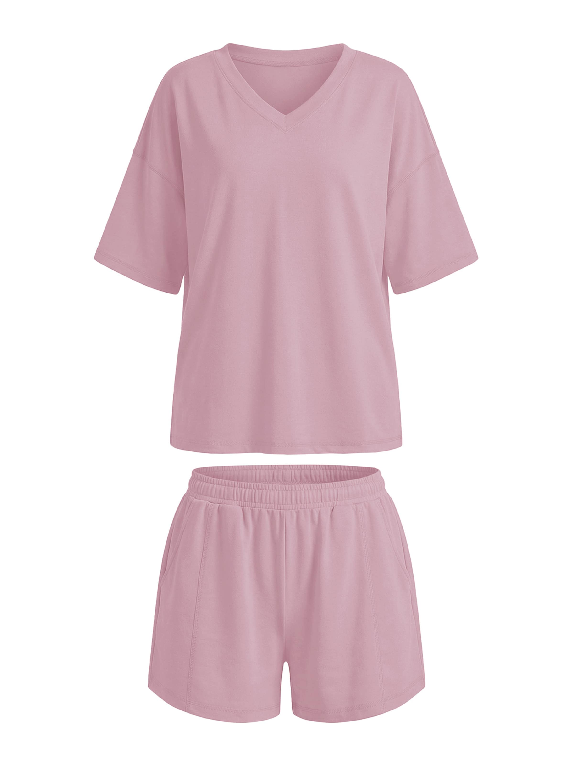 Imily Bela Set: T-Shirt und Shorts in Pink: Vorderseite