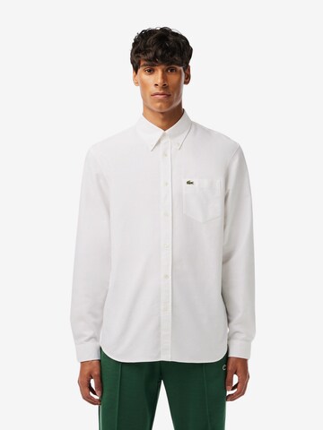 LACOSTE Regular fit Button Up Shirt in White: front