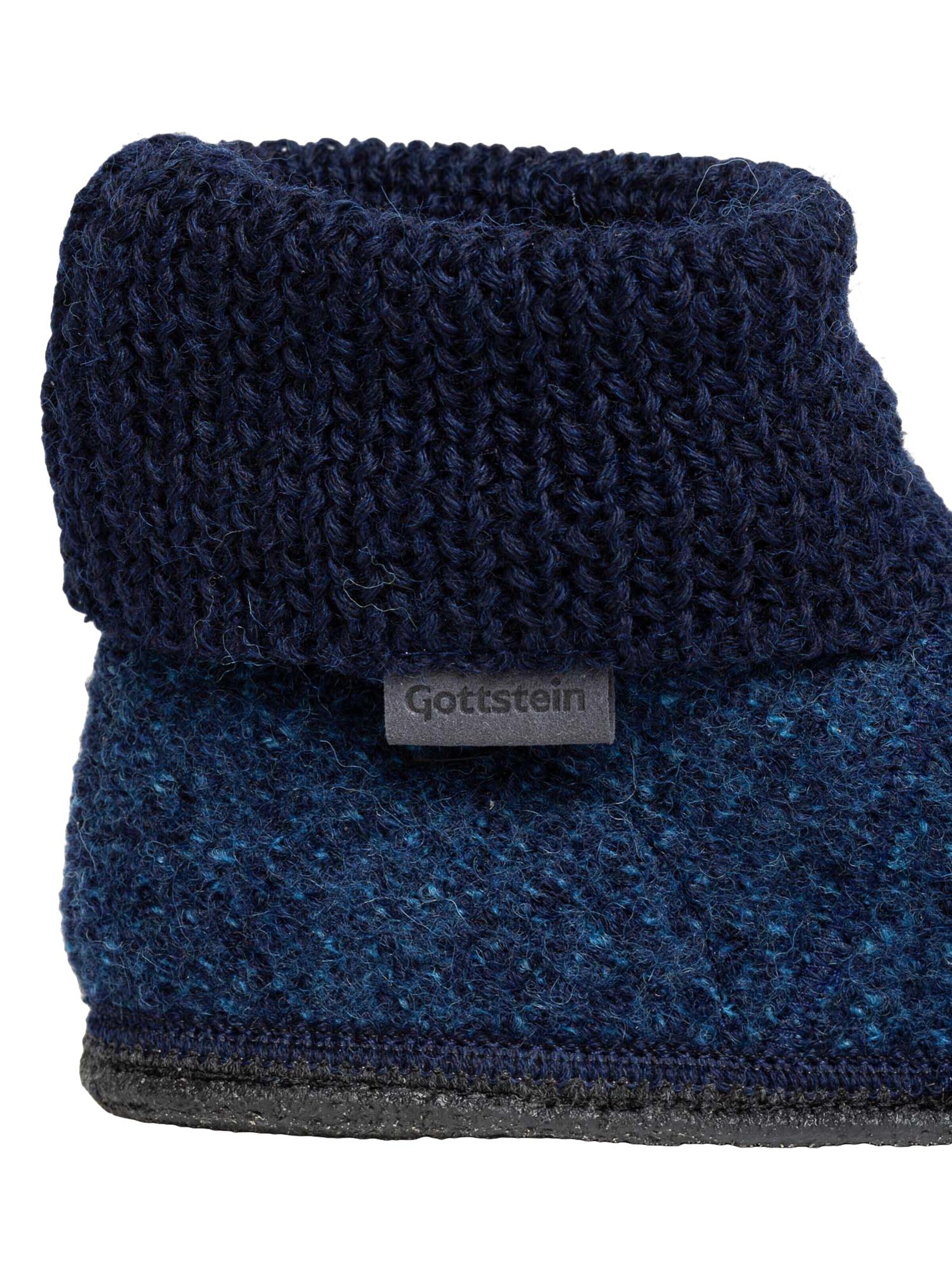 Gottstein Slippers 'Wool Venture High' in Blue