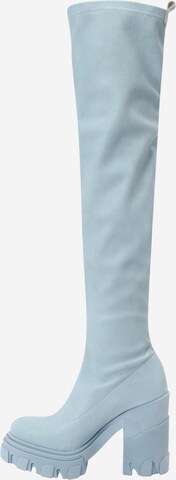 BRONX Over the Knee Boots in Blue