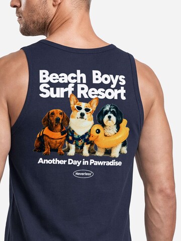Neverless Shirt 'Beach Dogs' in Blue