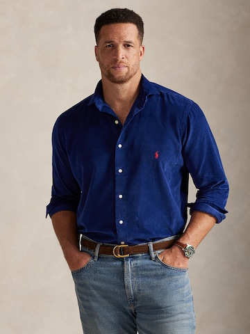 Polo Ralph Lauren Big & Tall Regular fit Overhemd in Blauw: voorkant