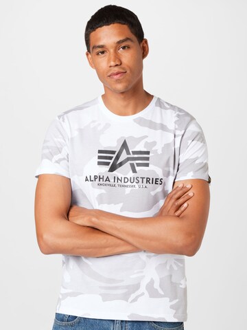 ALPHA INDUSTRIES Tričko – bílá: přední strana
