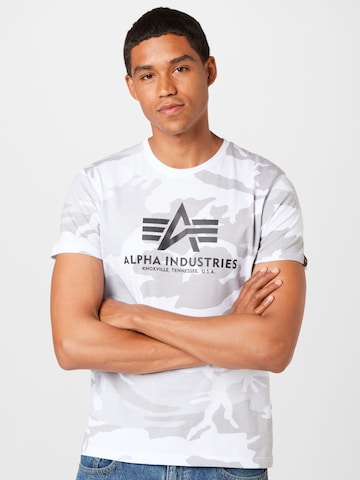 T-Shirt ALPHA INDUSTRIES en blanc : devant