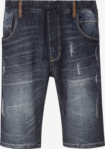 Jan Vanderstorm Loosefit Broek ' Lambrit ' in Blauw: voorkant