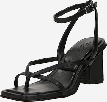 NEWD.Tamaris T-Bar Sandals in Black: front