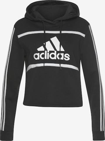 ADIDAS PERFORMANCE Athletic Sweatshirt in Black: front