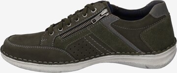 JOSEF SEIBEL Athletic Lace-Up Shoes 'Anvers 87' in Green: front