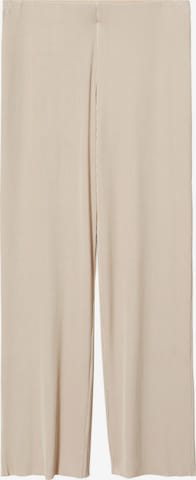 MANGO Wide Leg Bukse 'MARIONA' i beige: forside